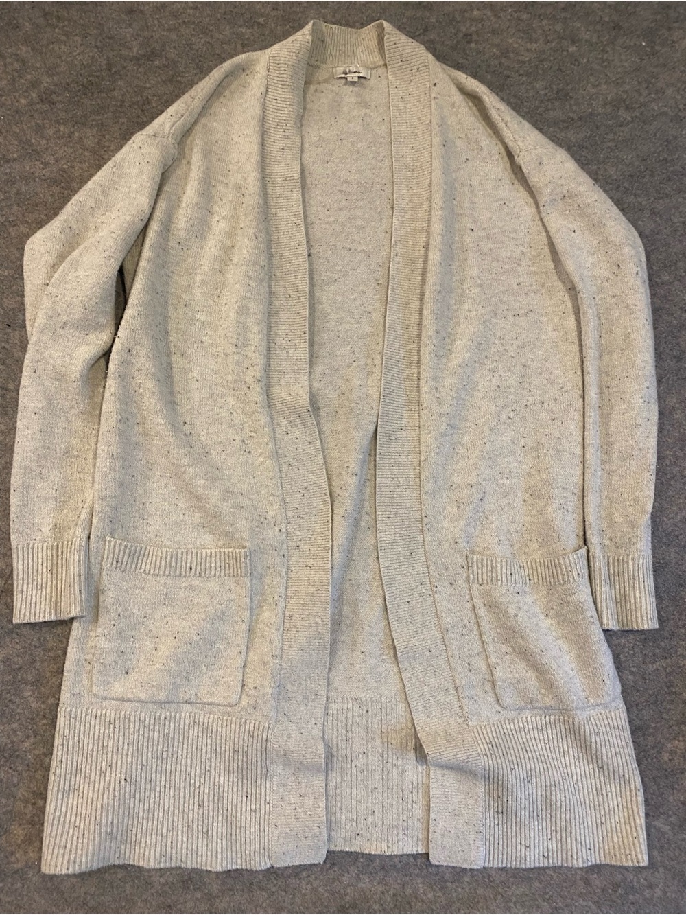 Reitmans Open-Front Beige Cardigan